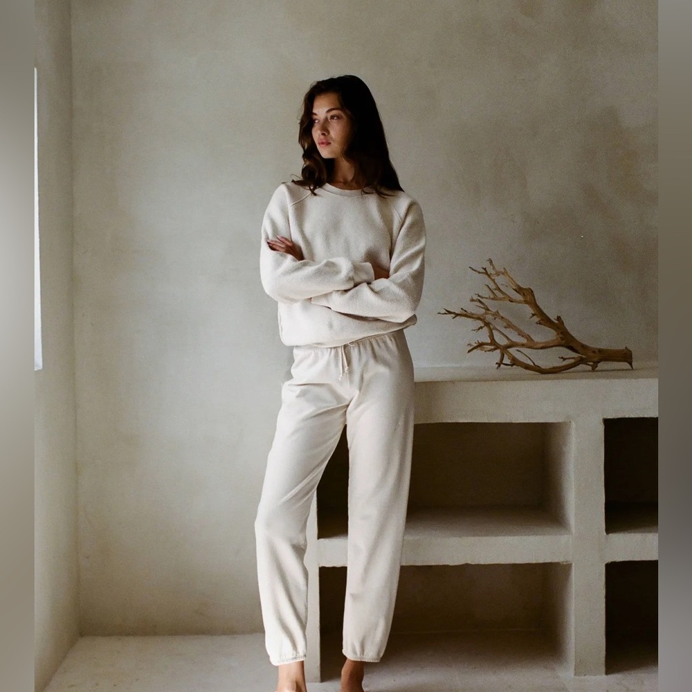 Lera Knit Upside Down Garment Wash Crew Neck by a.ren in Cream